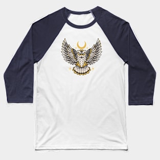 Retro Night Owl on the Attack Baseball T-Shirt